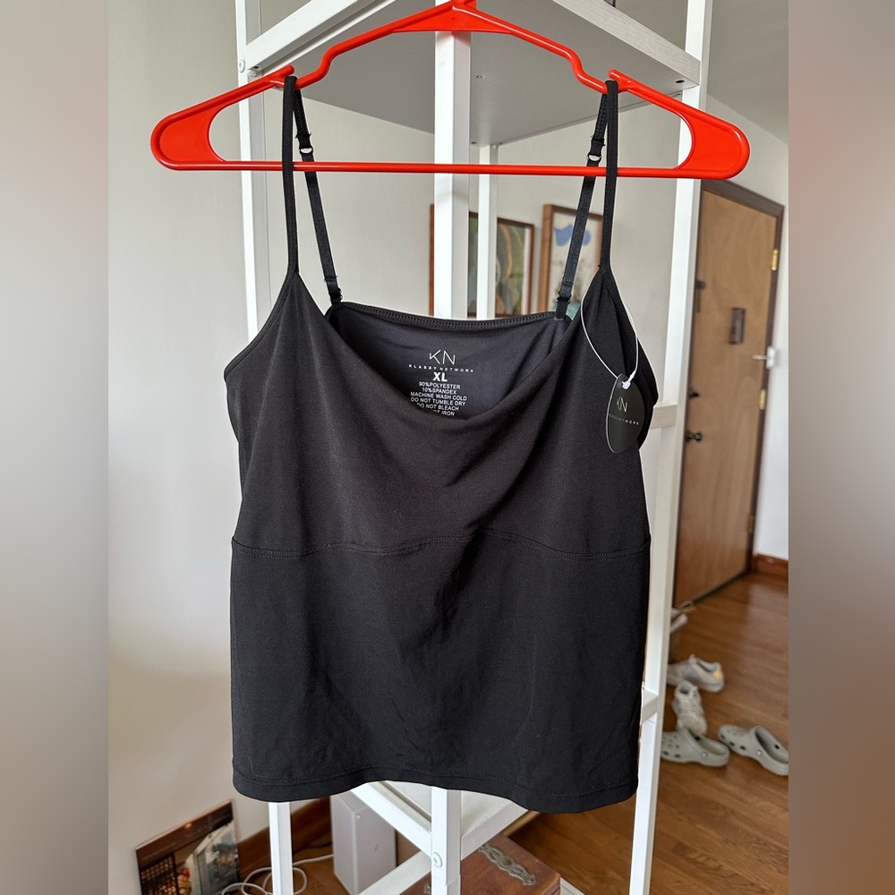 NWT Klassy Network Brami Split Hem Tank Black XL